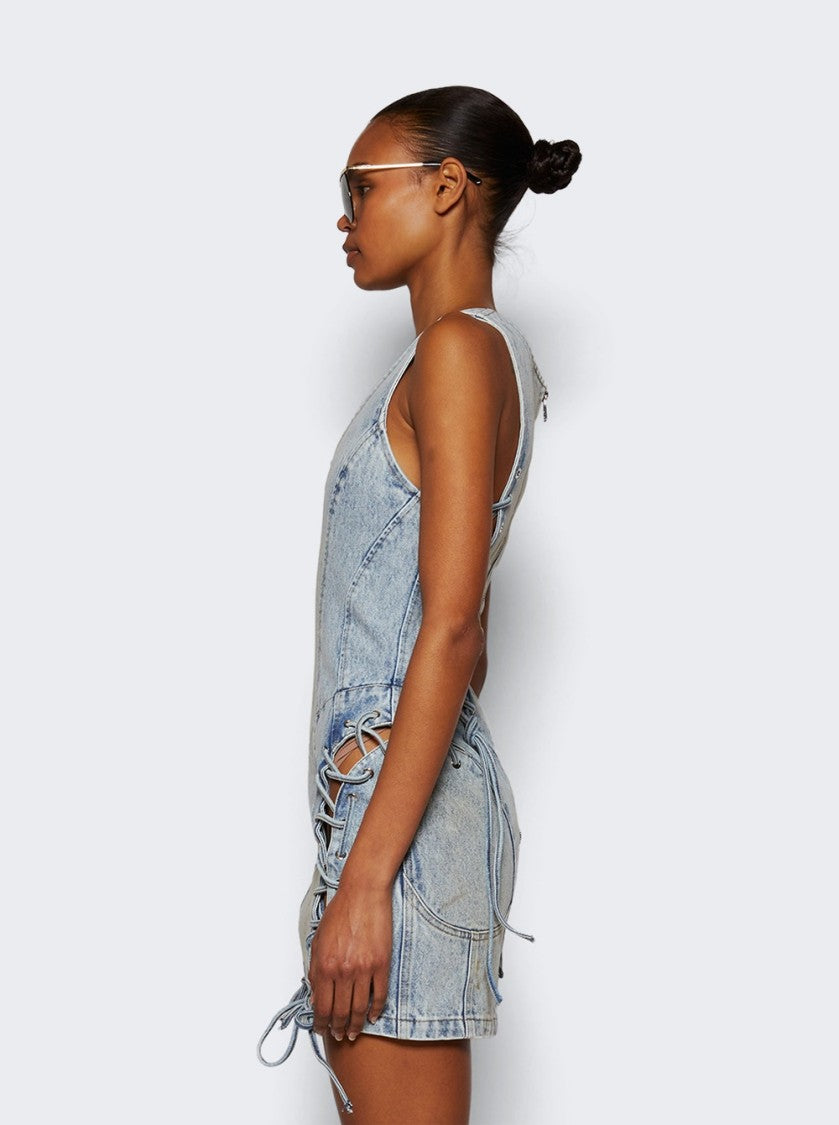 Natasha Zinko Treated Hardwired Dress - Light Wash Denim