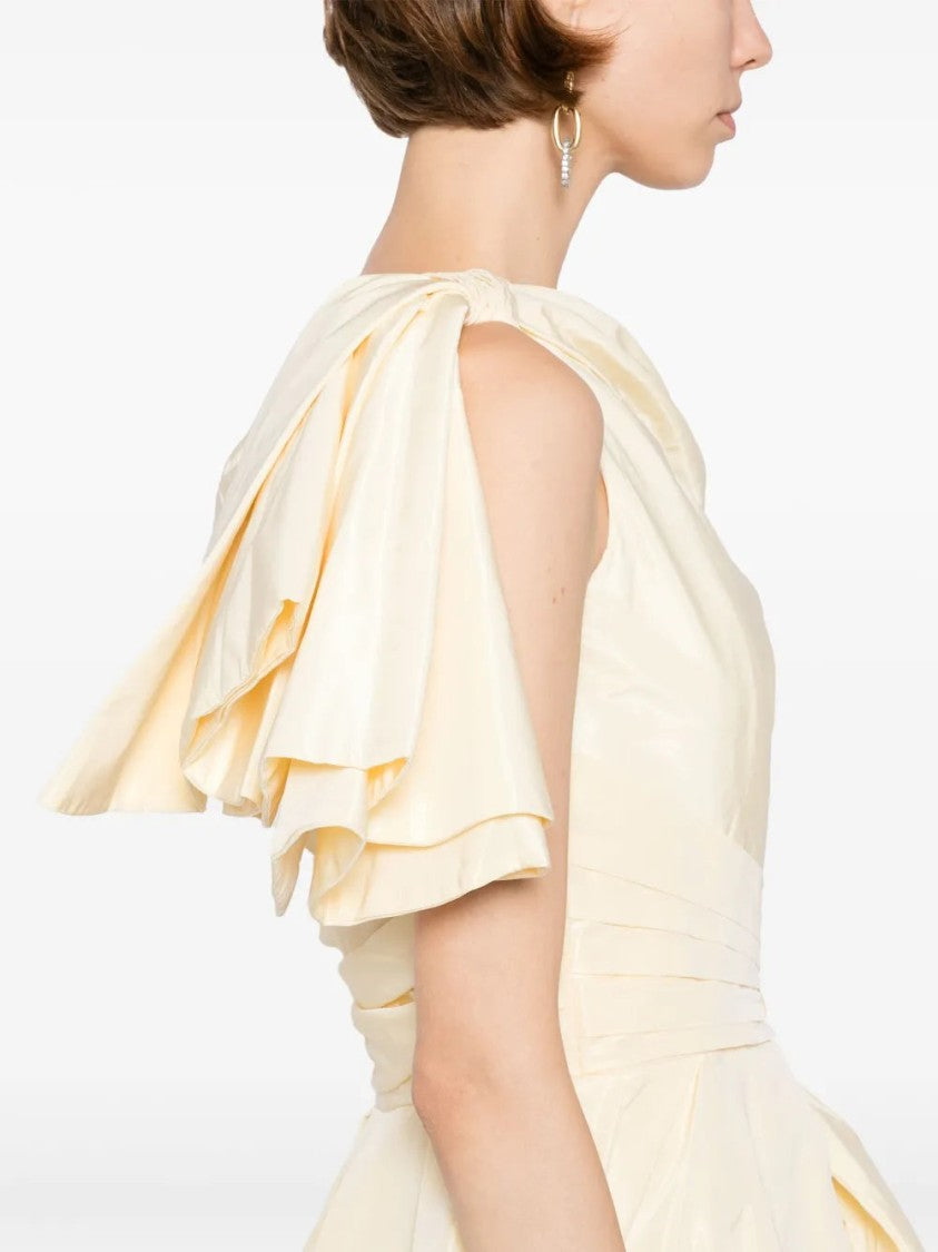 Saiid Kobeisy Aqua Sky Taffeta Evening Dress