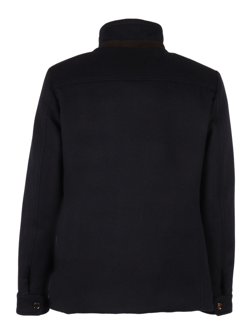 Moorer Tailored Black Jacket With Classic Lapel And Button Closure