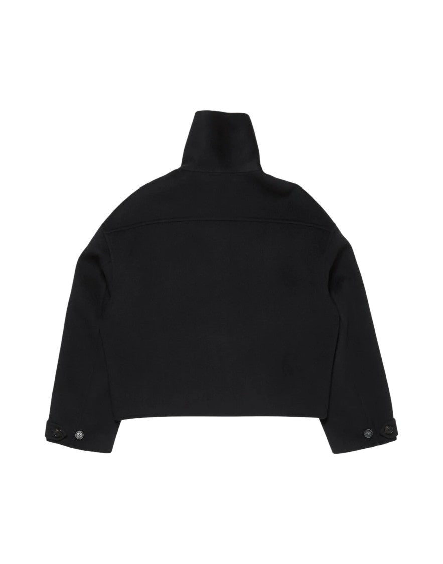 Acne Studios Cropped Jacket With High Stand Collar And Zipper Closure