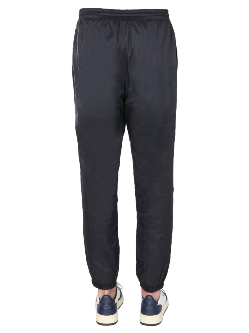 Msgm Casual Black Jogging Pants With Elastic Waistband And Side Logo