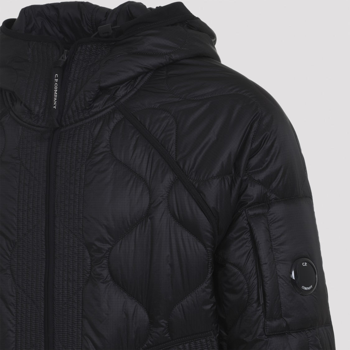 C.P. Company Black Outerwear Medium Jacket In Liner