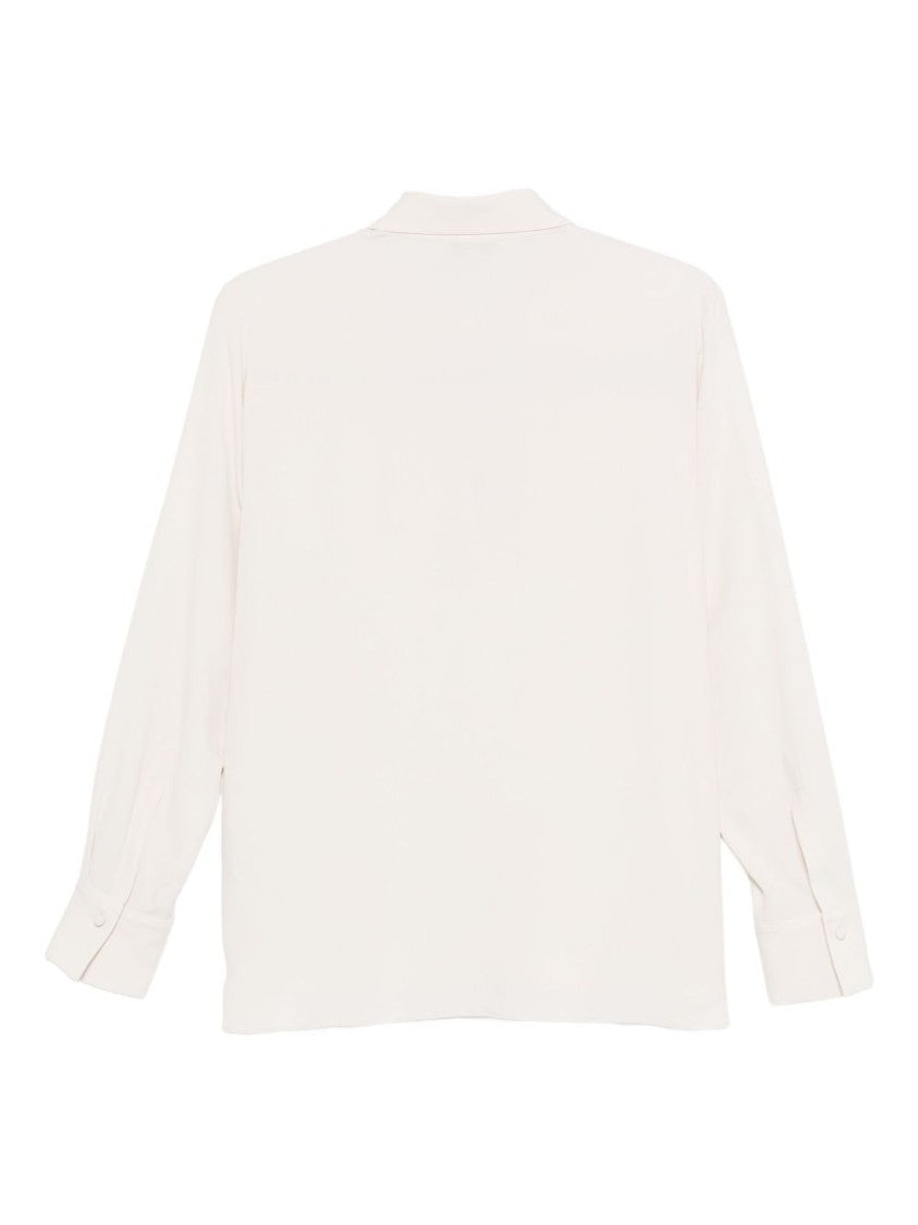 Antonelli Fitted White Shirt With Concealed Button Placket