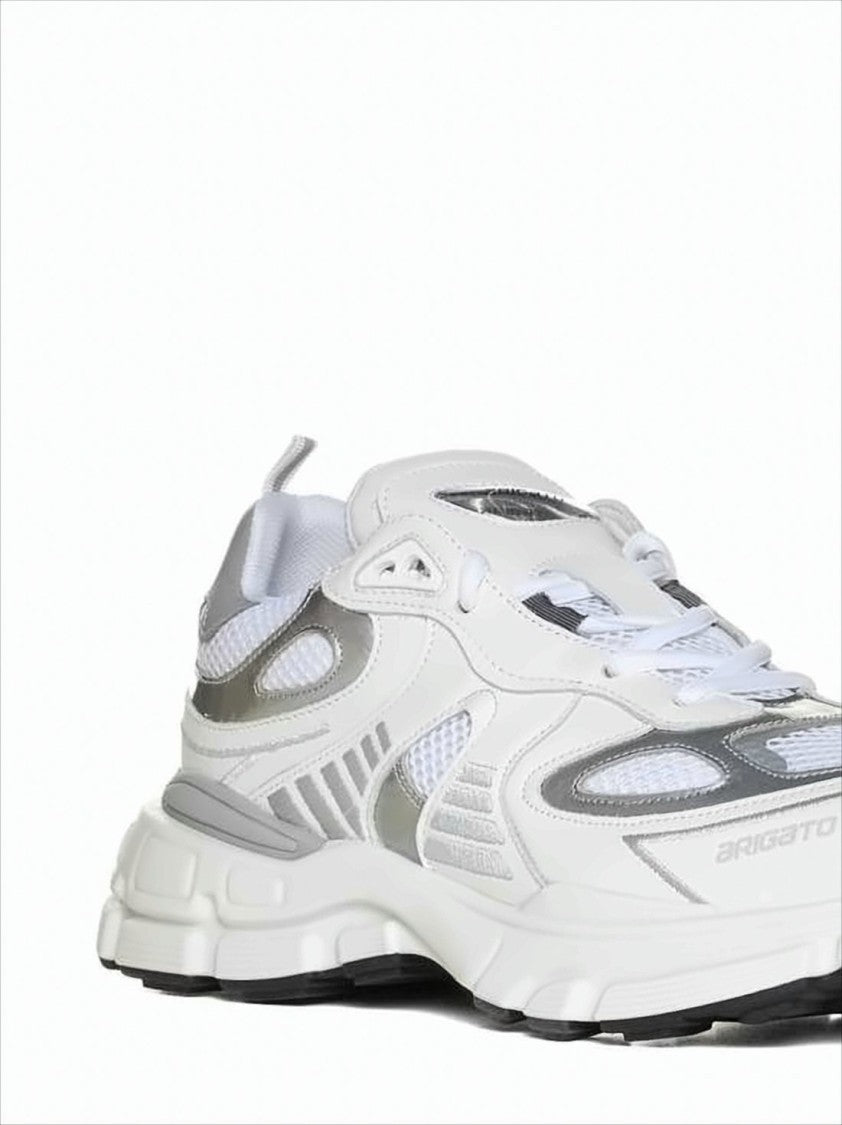 Axel Arigato Layered Leather And Mesh White Sneakers