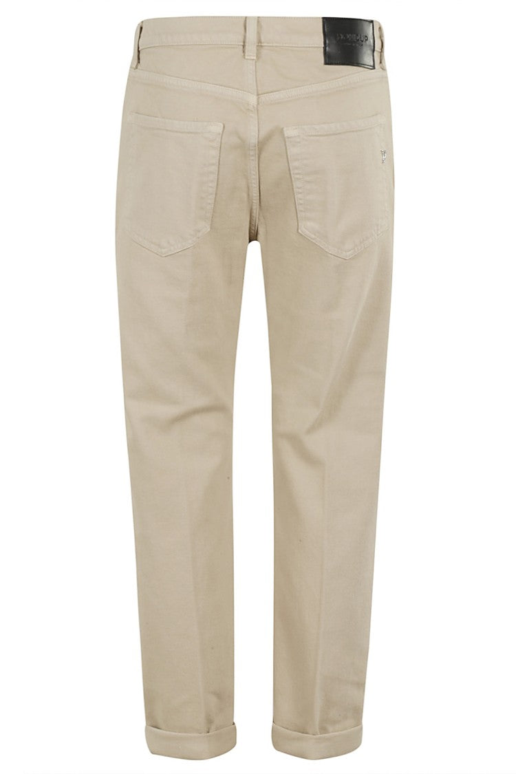 Dondup Iconic Beige Cotton Denim Pants