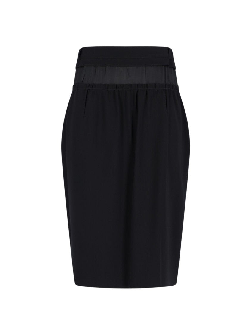 Maison Margiela "Four Stitches" Midi Skirt – Black