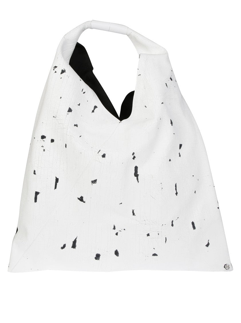Mm6 By Maison Margiela Artistic White Textured Shoulder Bag