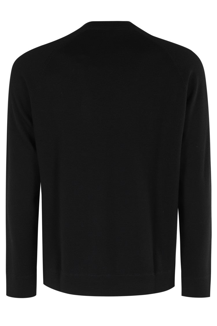 Paolo Pecora Crew Neck Black Sweater