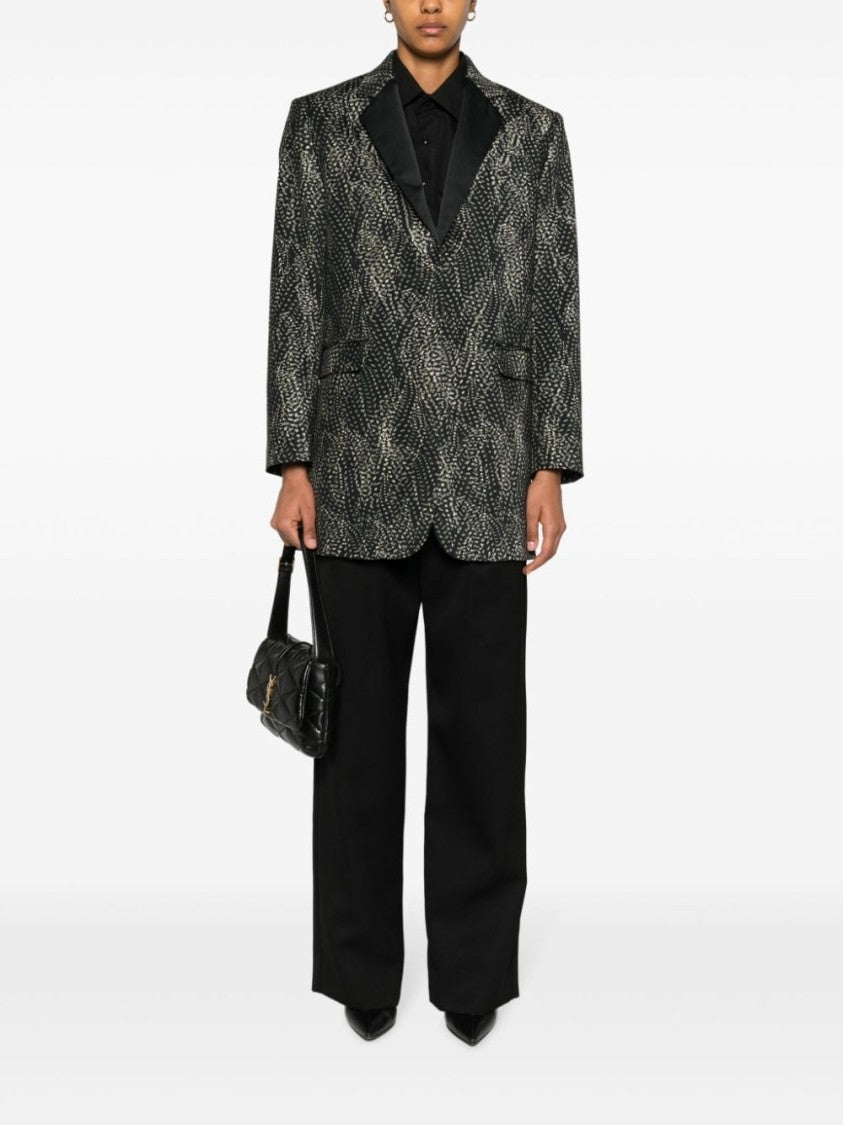 Isabel Marant Single-Breasted Abstract-Print Blazer