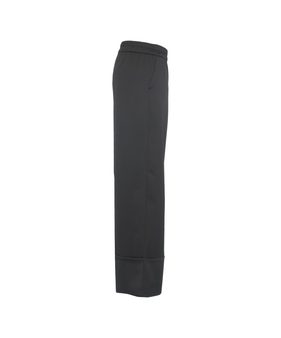 Kaos Wide-Leg Trousers With Cuffed Hem