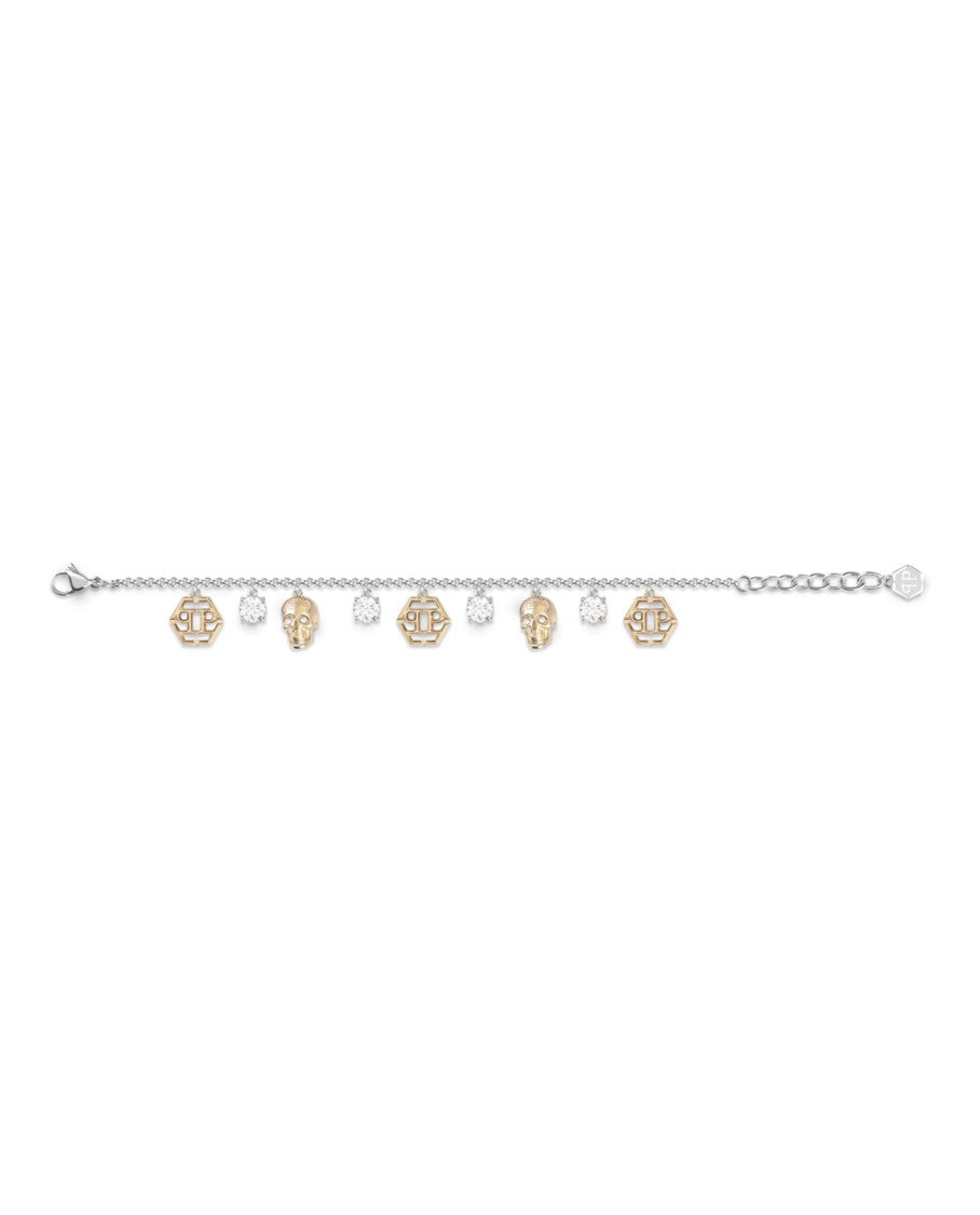 Philipp Plein Delicate Chain Bracelet With Skull Motif