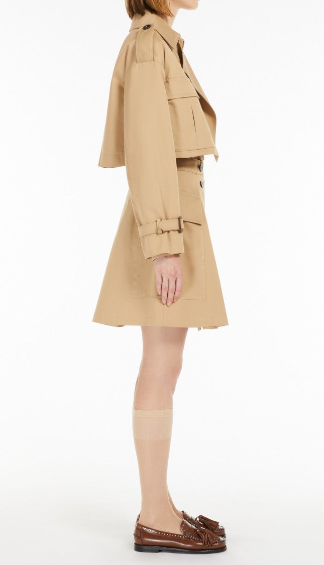 Max Mara Classic Double-Breasted Trench Coat With Structured Details