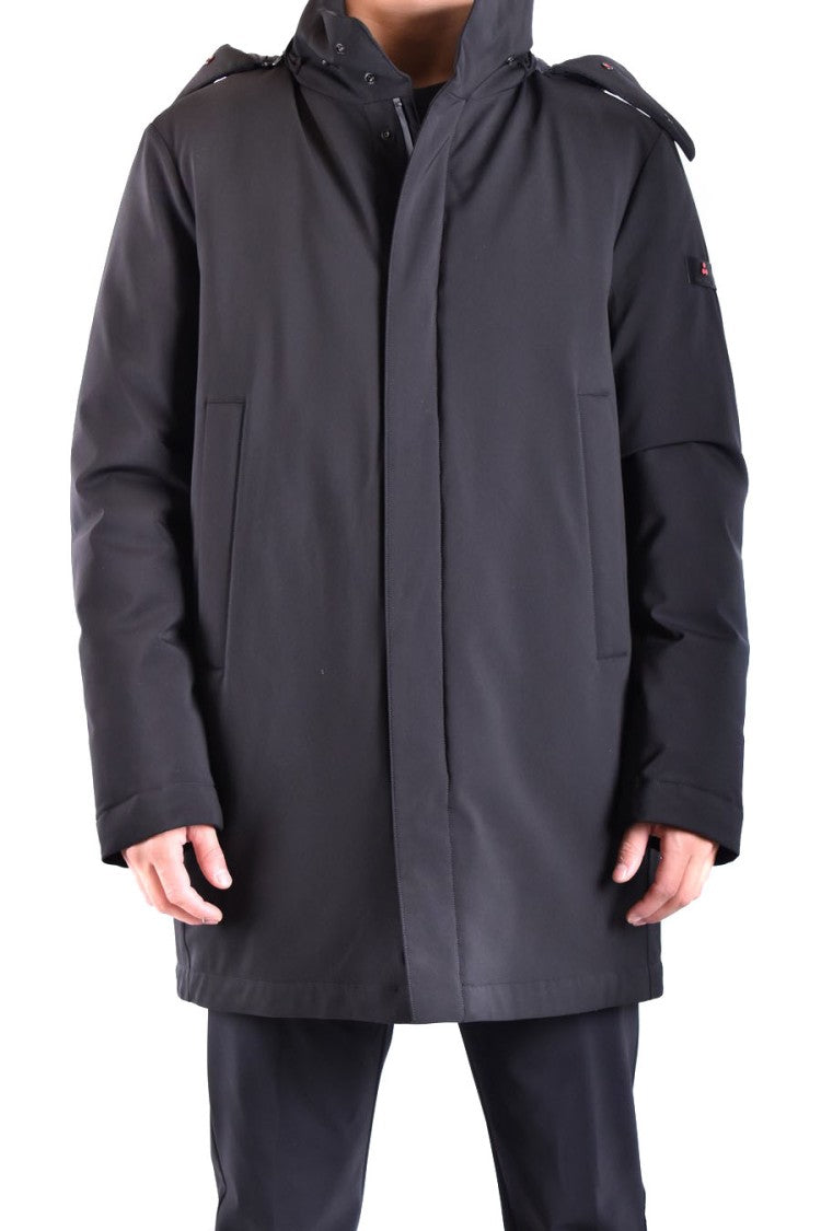 Peuterey Modern Black Jacket With High Collar