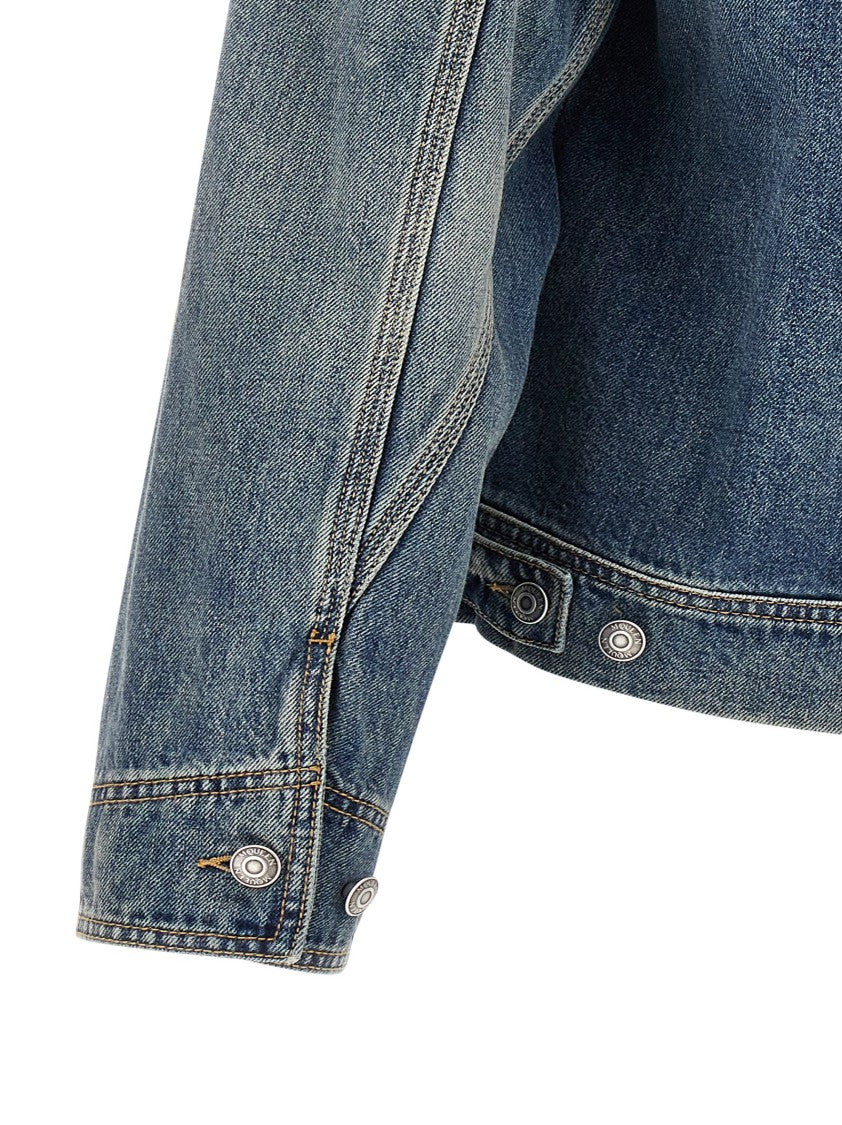 Mcqueen Suede Denim Jacket
