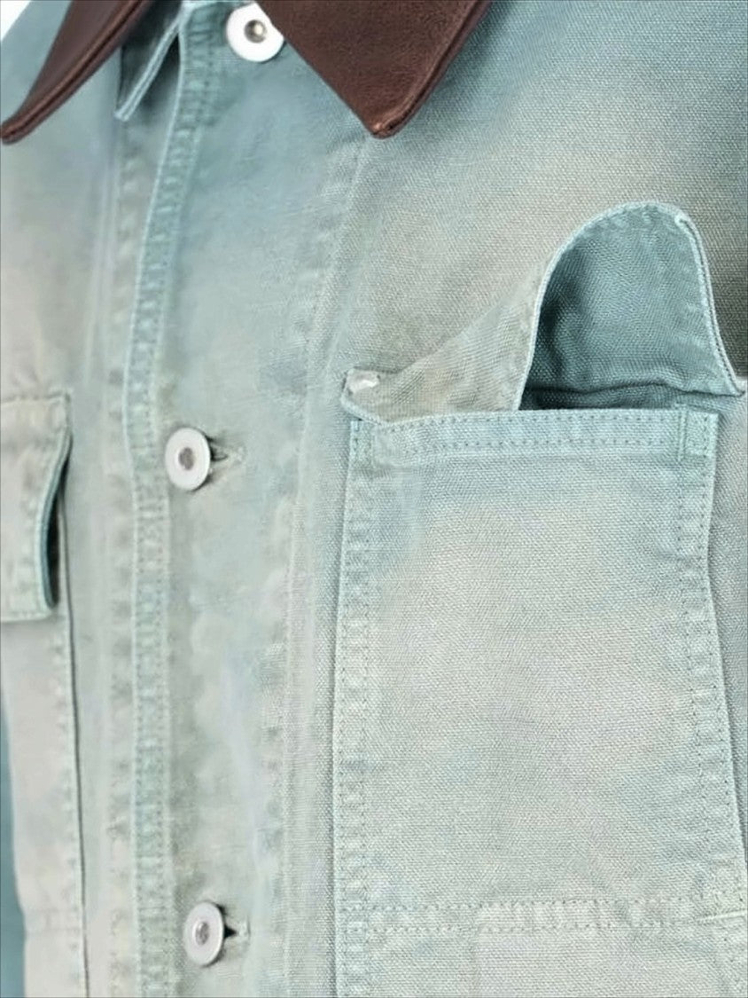 Auralee Faded Light Blue Cotton Auralee Jacket