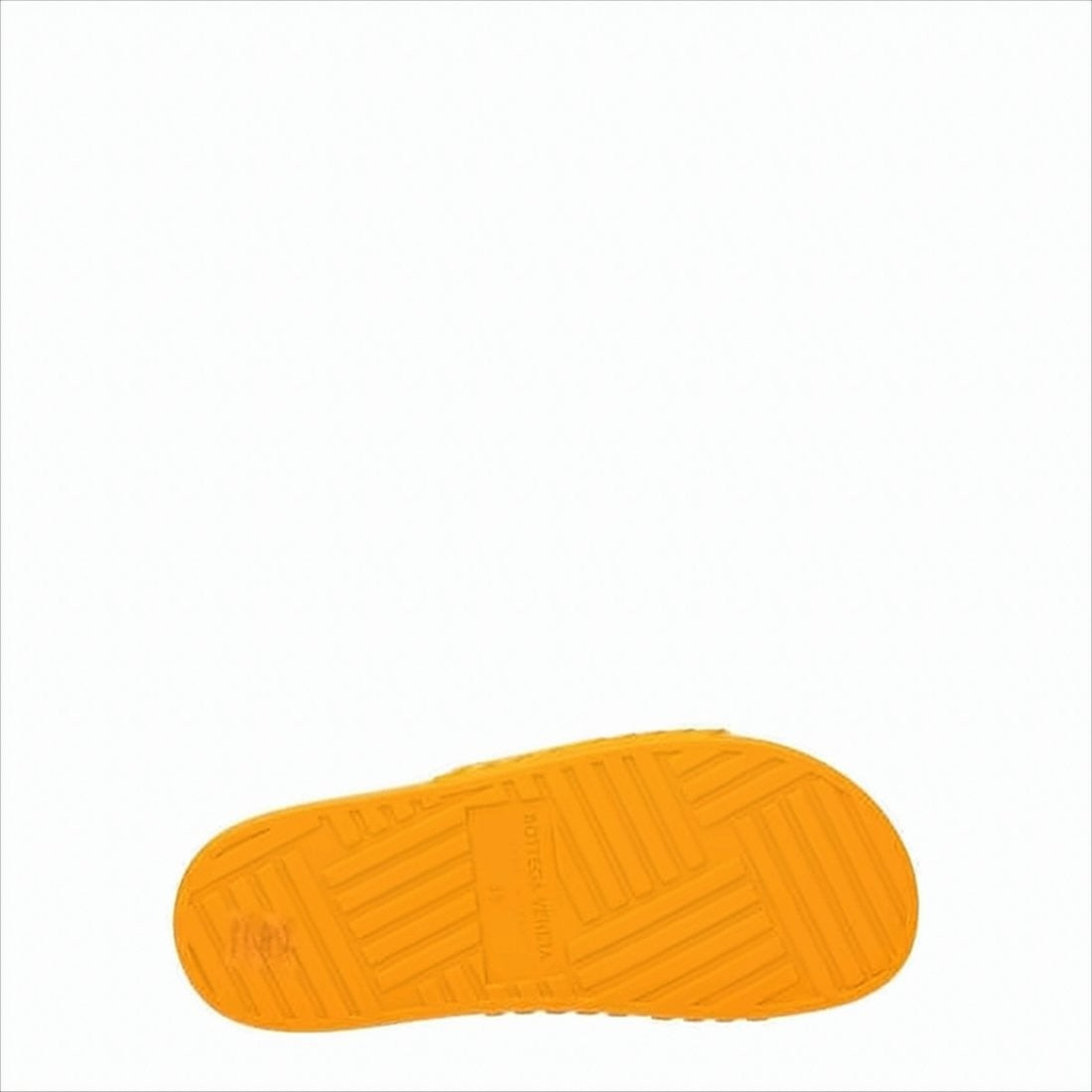 Bottega Veneta Textured Geometric Orange Mules With Bold Design