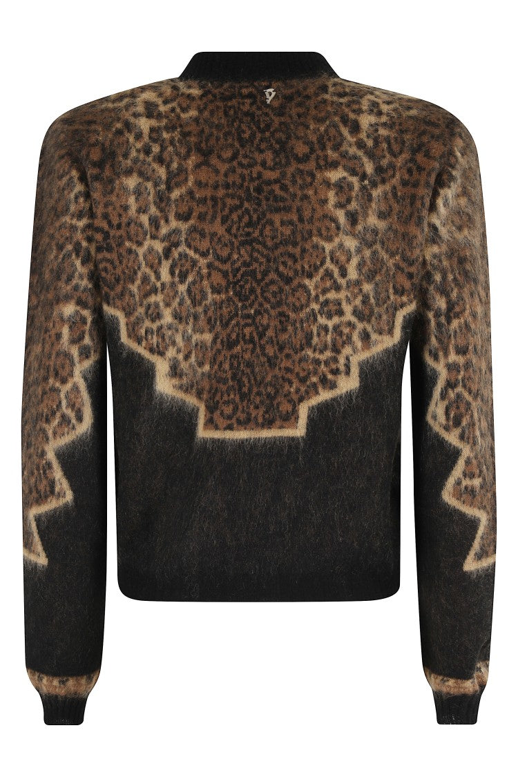Dondup Multicolor Animal Pattern Sweater