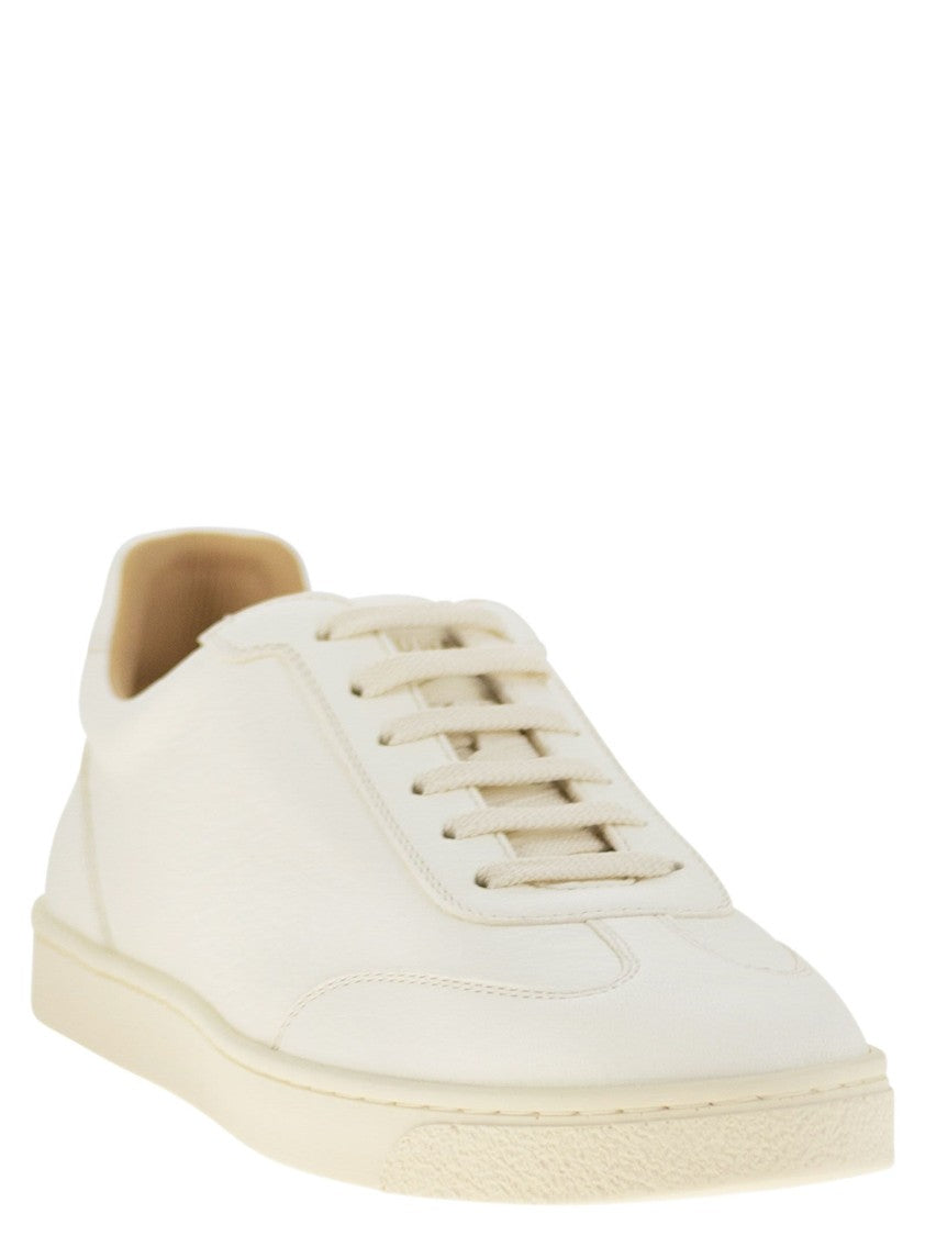 Brunello Cucinelli Deerskin Trainers With Latex Sole