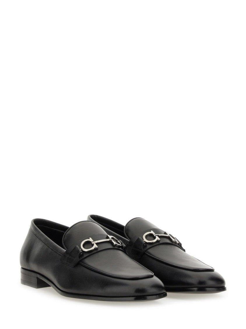 Ferragamo Moccasin Gancini With Distinctive Metal Detail