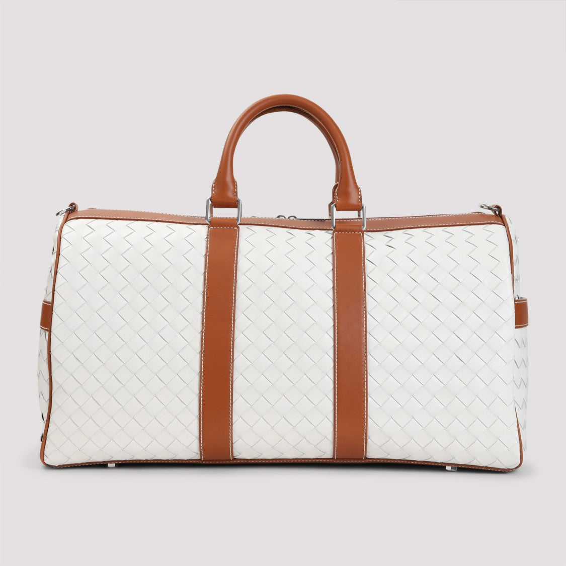 Bottega Veneta Spacious Woven Leather Travel Bag