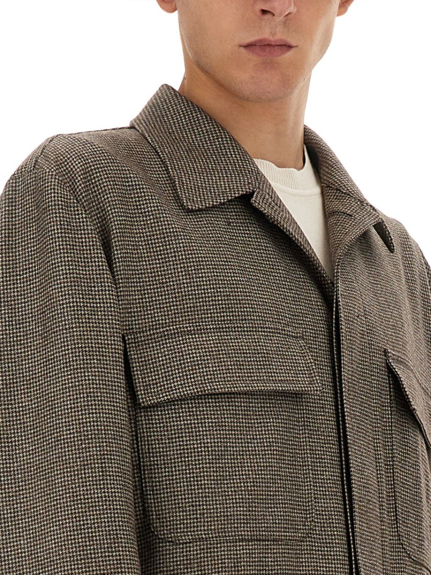 Lardini Textured Wool And Cashmere Shirt Jacket
