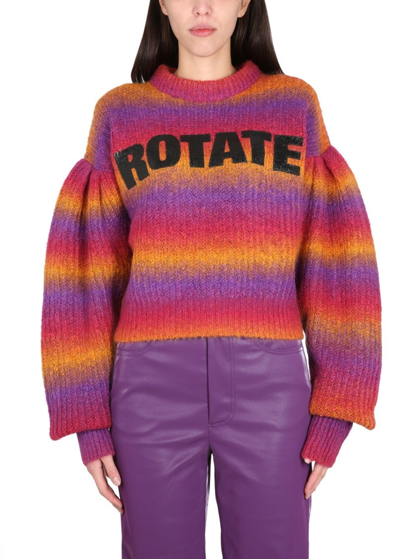 Rotate Bold Logo Inlay Crewneck Sweater