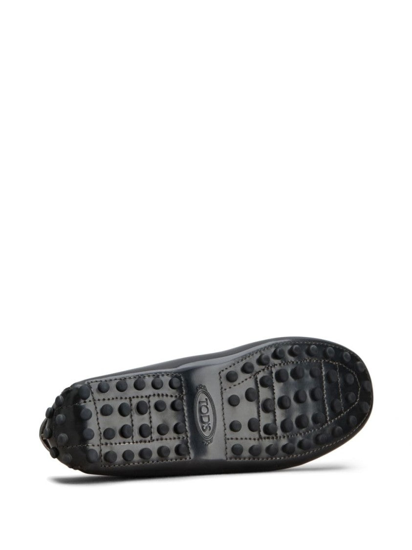 Tod's Polished Black Leather Loafers