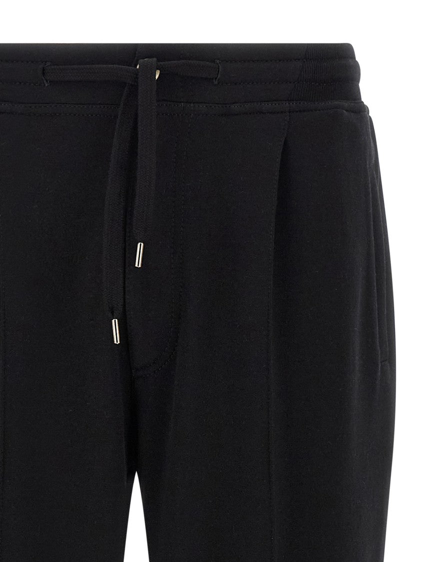 Brunello Cucinelli Crête Detail Joggers In Soft Double Cotton