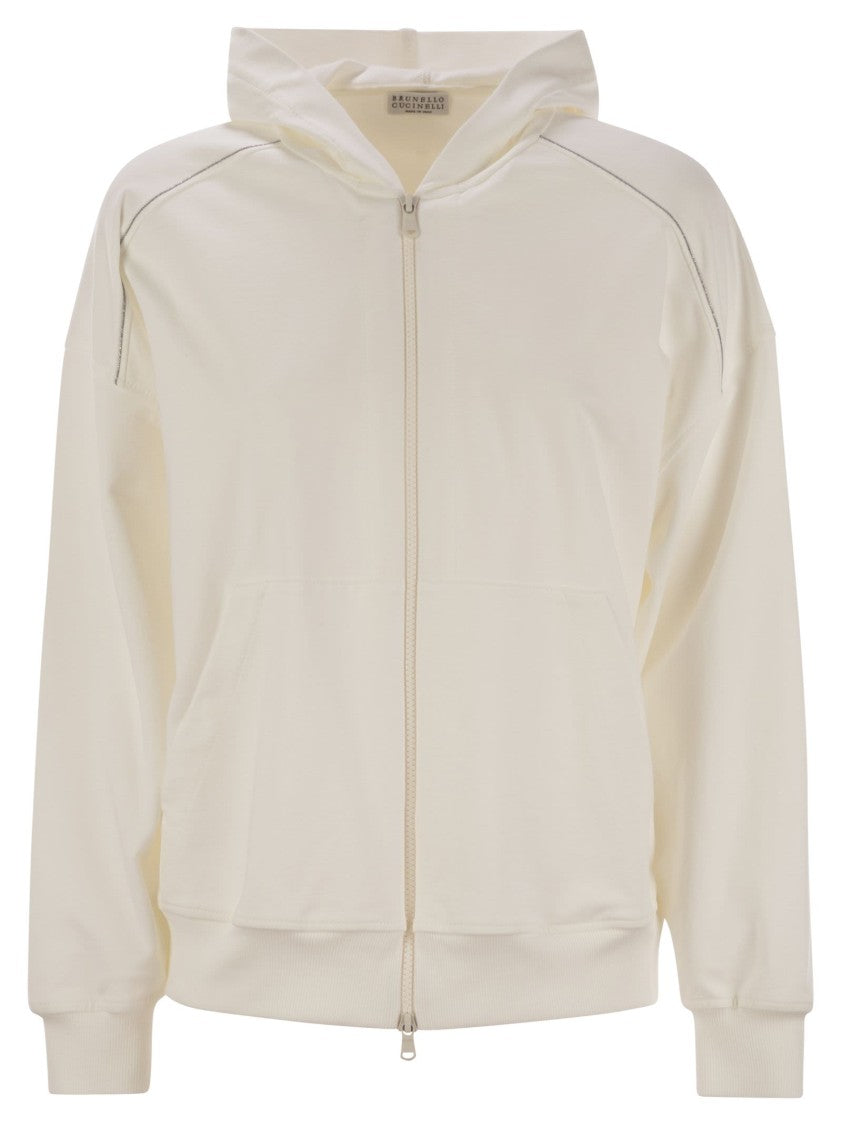 Brunello Cucinelli Lightweight Stretch Cotton Fleece Topwear