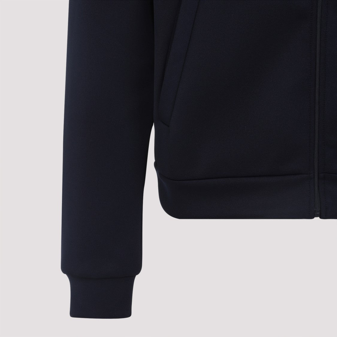 Prada Zip-Up Black Sweatshirt With Design