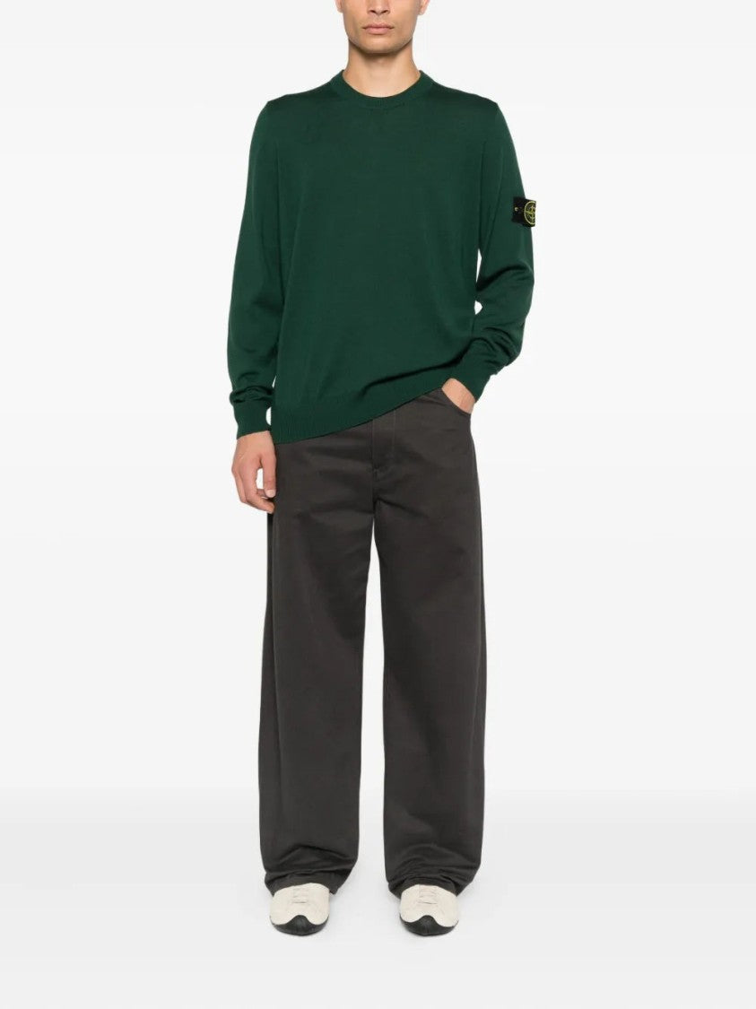 Stone Island Crew-Neck Patch Sweater
