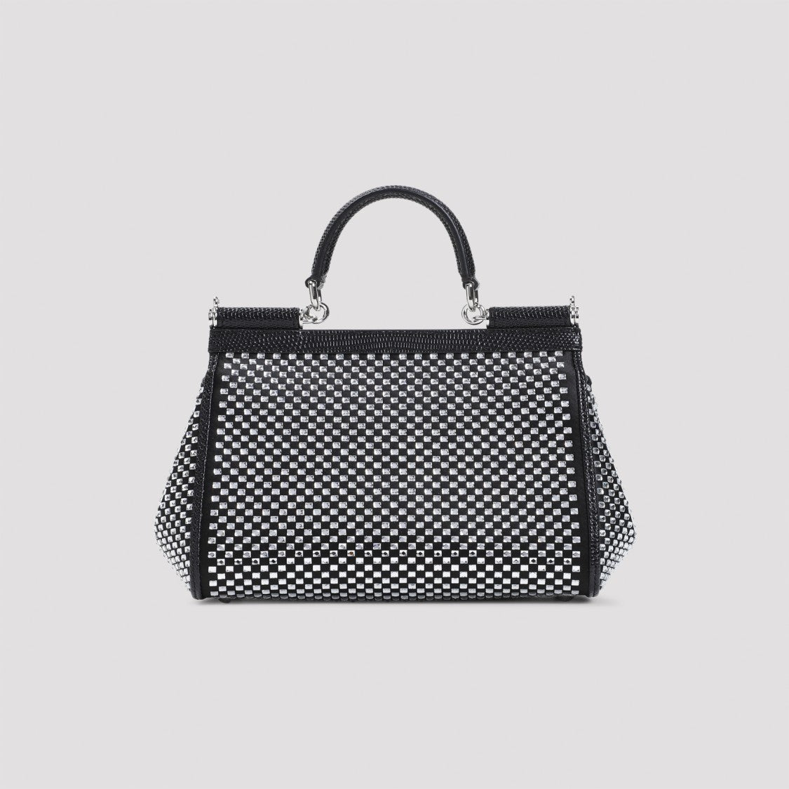 Dolce & Gabbana Black Crytal Details Handbag