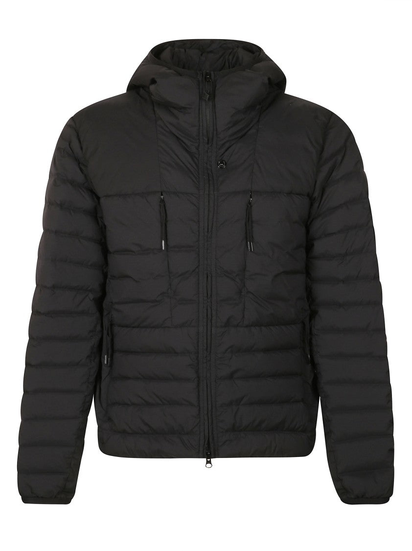Stone Island Structured Black Coat With Tailored Fit