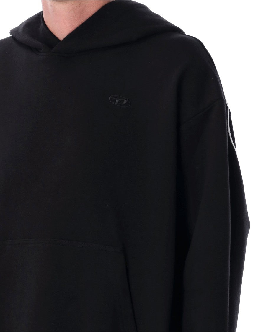 Diesel S-Macs-Hood-Megoval-D Relaxed Fit Black Hoodie