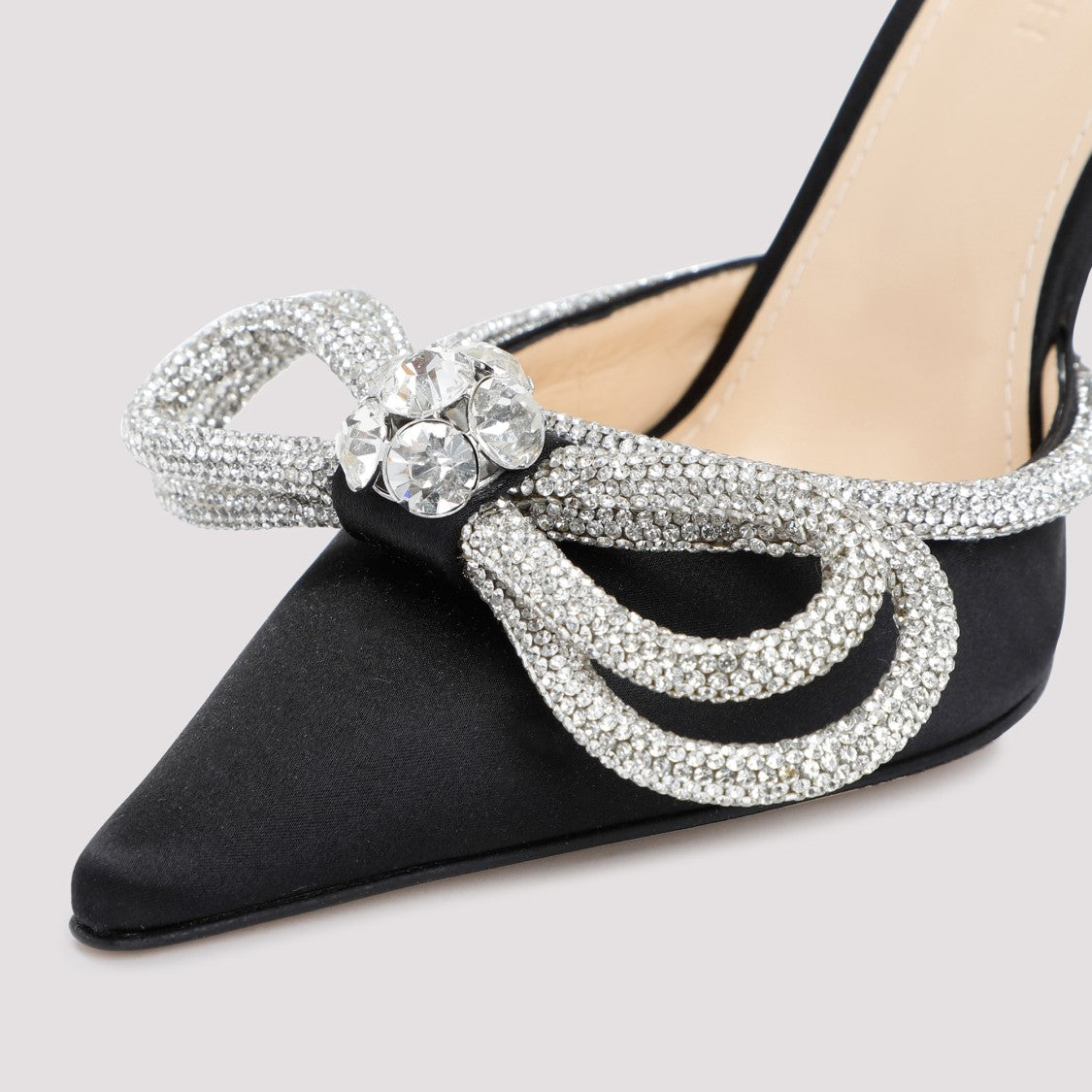 Mach & Mach Black Double Bow Sandal