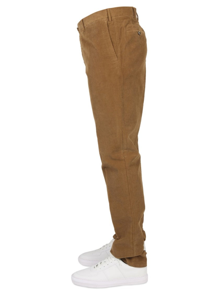 Pt Torino Slim Fit Tailored Pants With Button