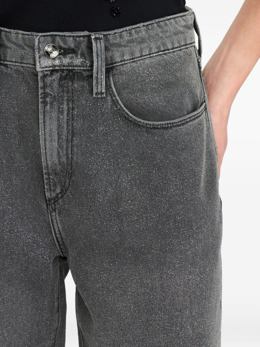 Liu Jo High Waist Black Jeans With Rolled Cuffs