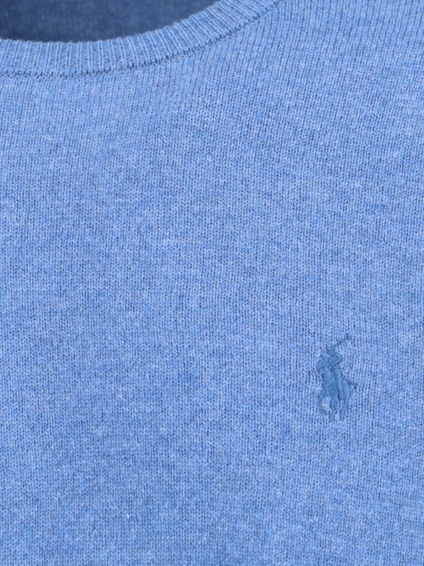 Polo Ralph Lauren Crewneck Sweater With Ribbed Cuffs And Subtle Embroidery