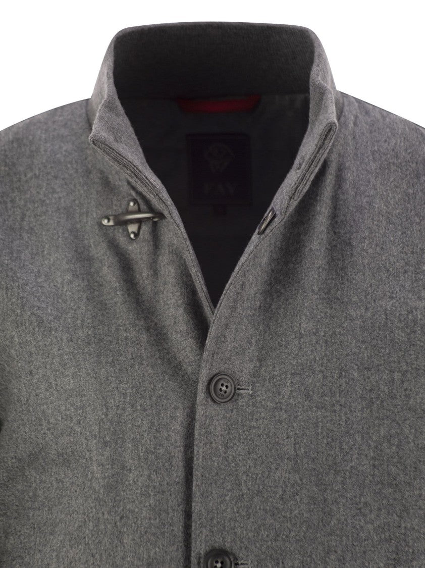 Fay Water-Repellent Wool Flannel Bomber Jacket