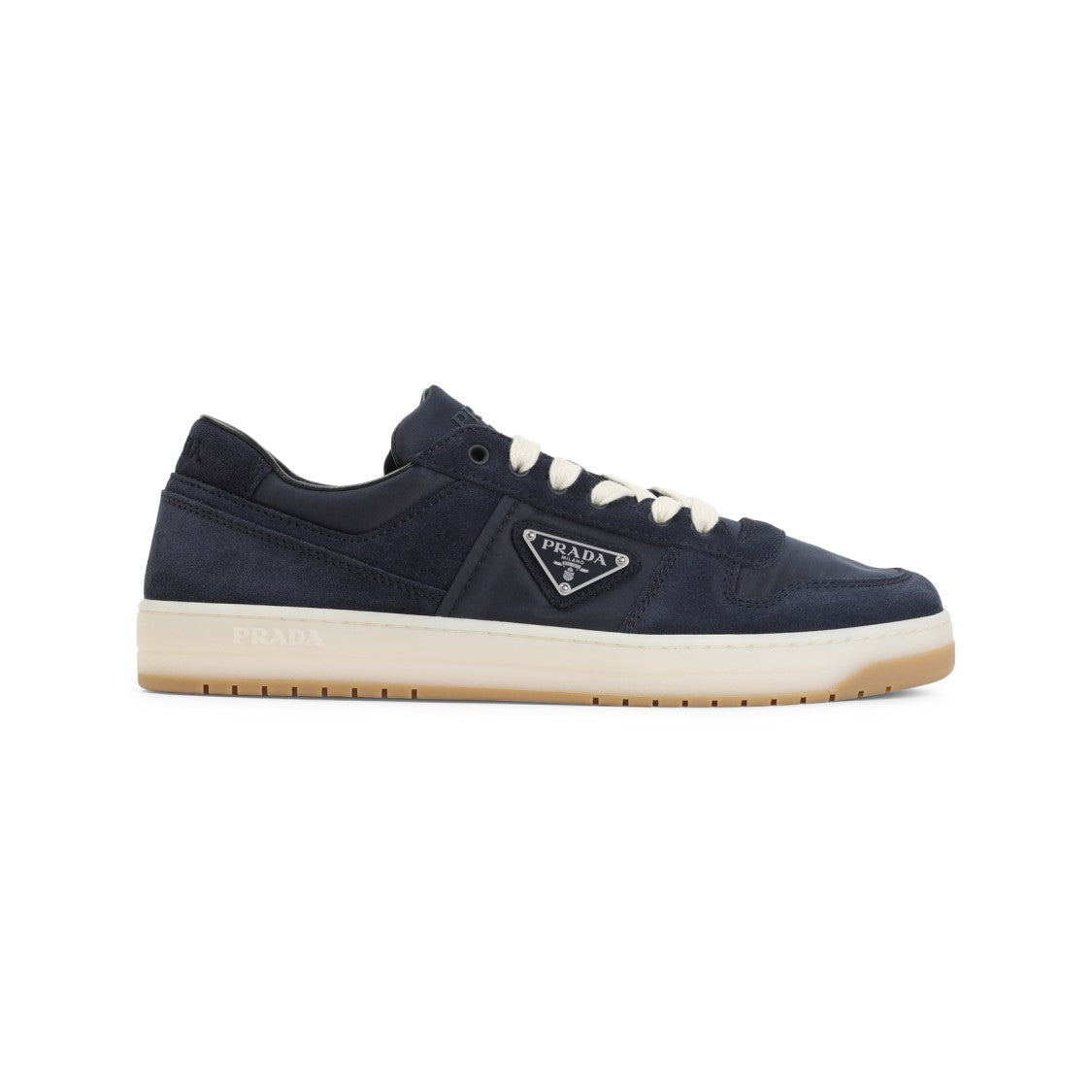 Prada Blue Suede Calf Leather Sneakers