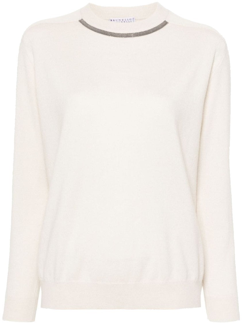 Brunello Cucinelli Crew Neck Long Sleeve Knit Sweater
