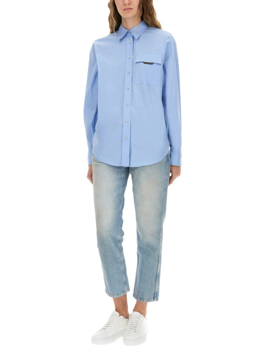 Brunello Cucinelli "Shiny Flap Detail" Shirt