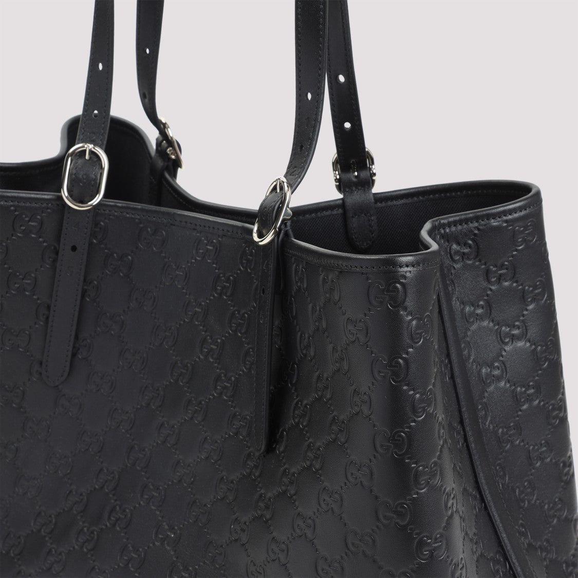 Gucci Structured Leather Shoulder Bag