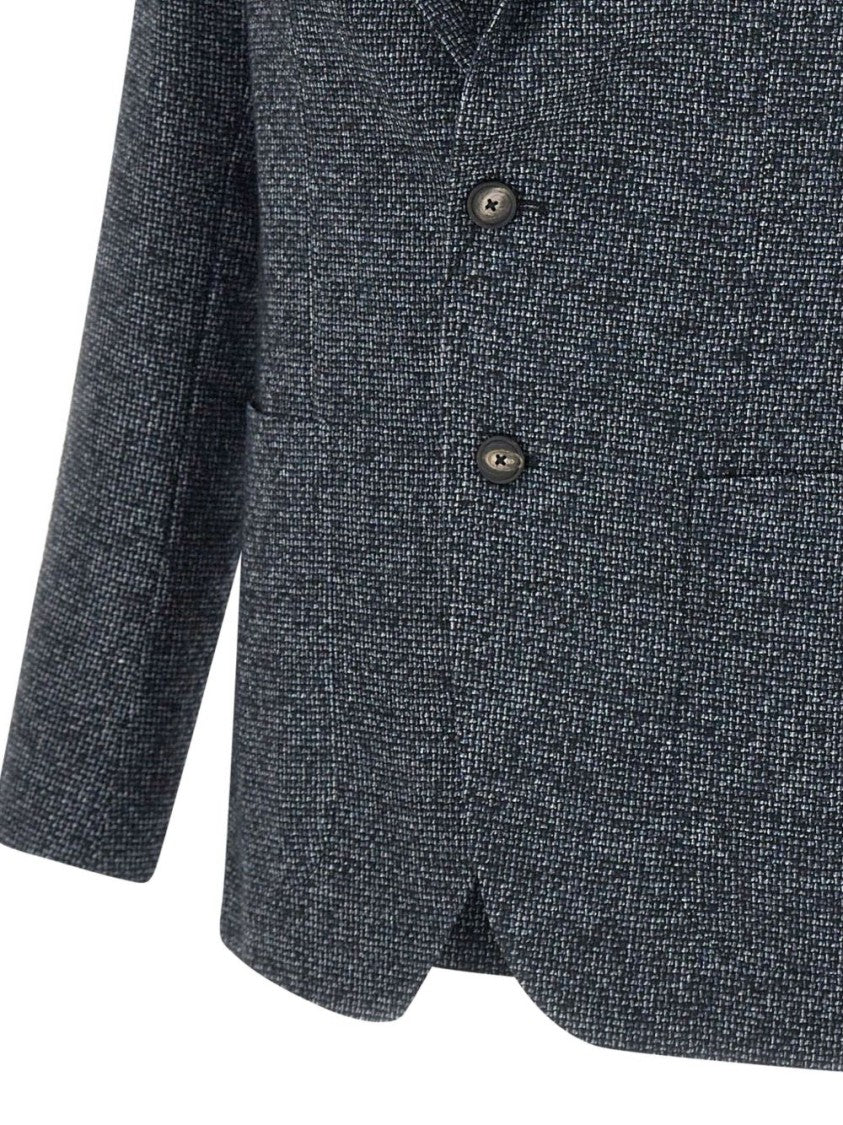 Tagliatore Textured Blazer With Notch Lapel And Tailored Fit