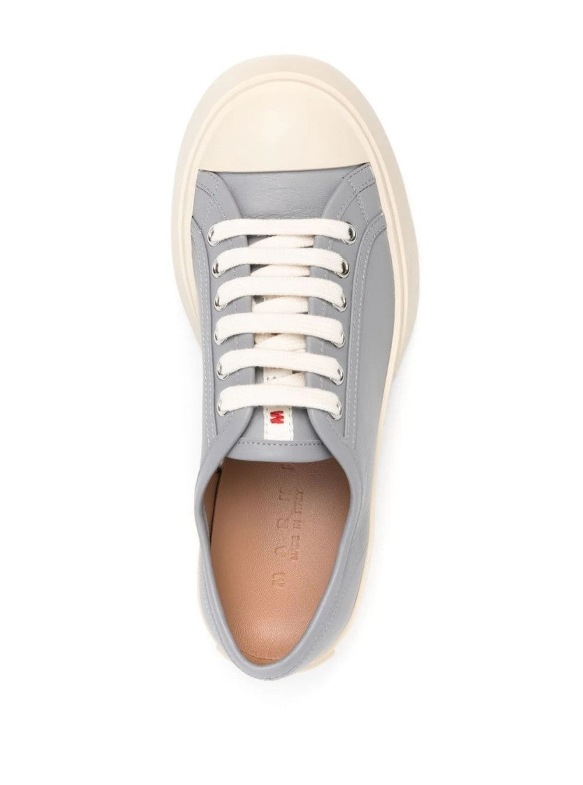 Marni Calf Leather Sneakers With Rounded Toe