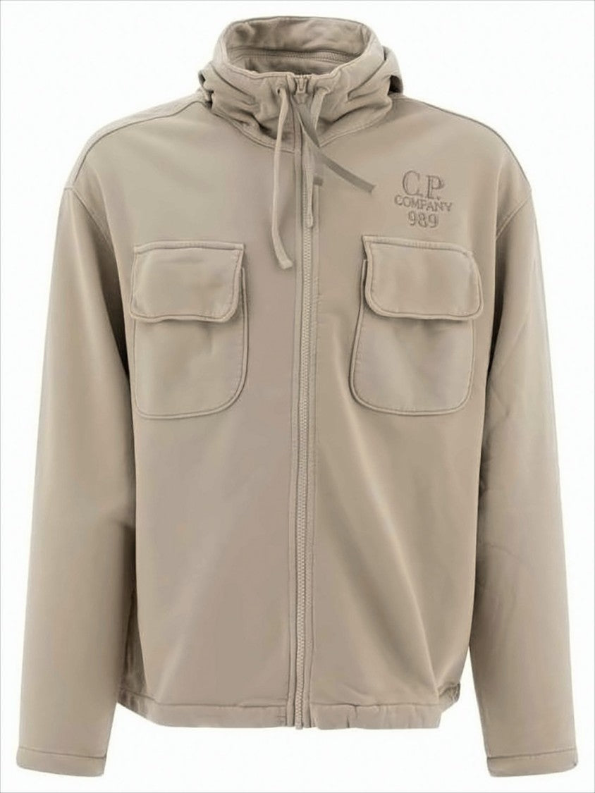 C.P. Company Casual Zip-Up Jacket With Adjustable Hood And Flap Pockets