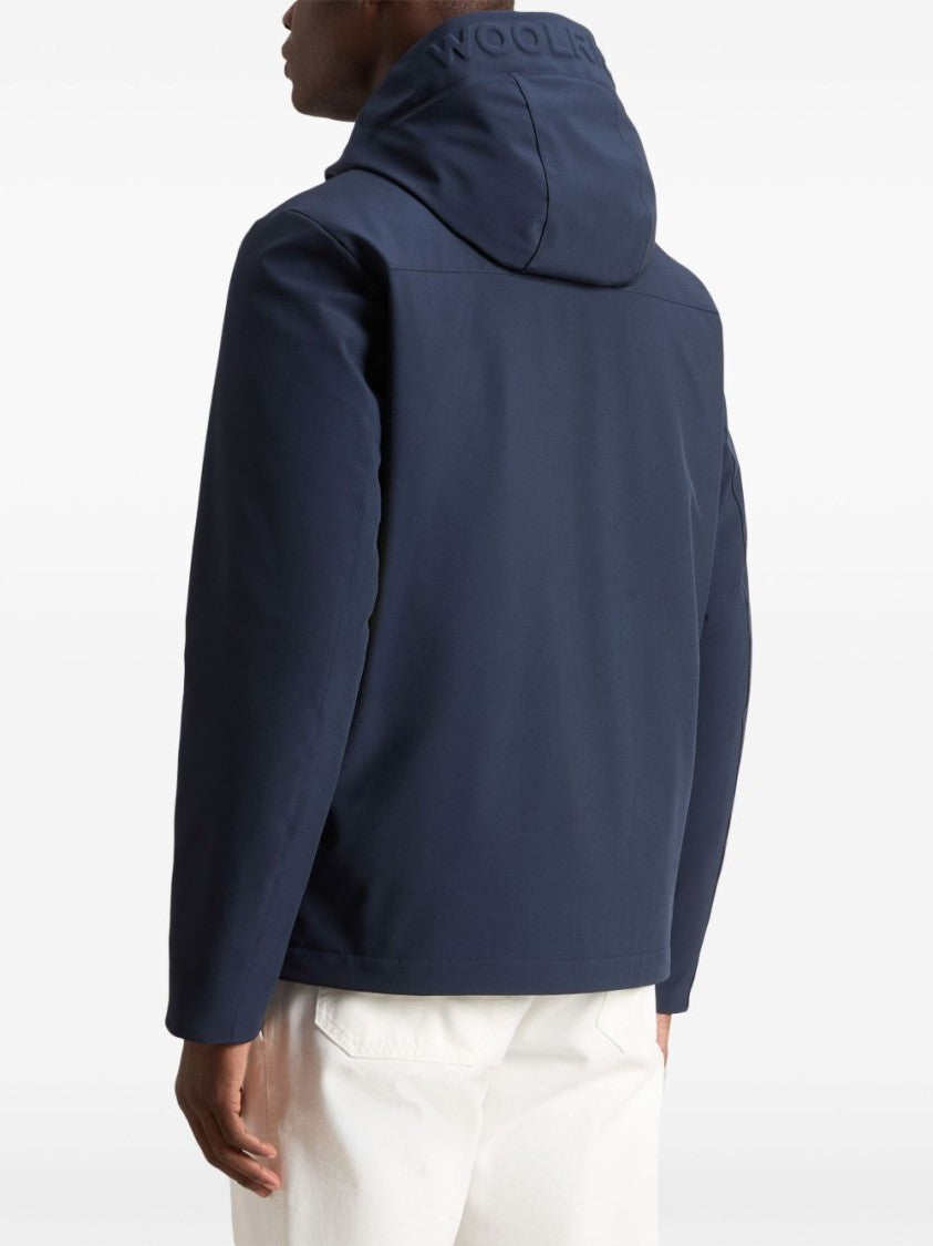 Woolrich Navy Blue Down-Feather Padded Jacket