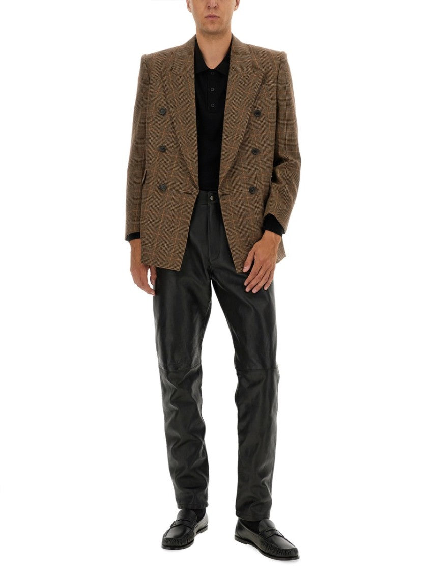Saint Laurent Prince Of Wales Wool Jacket