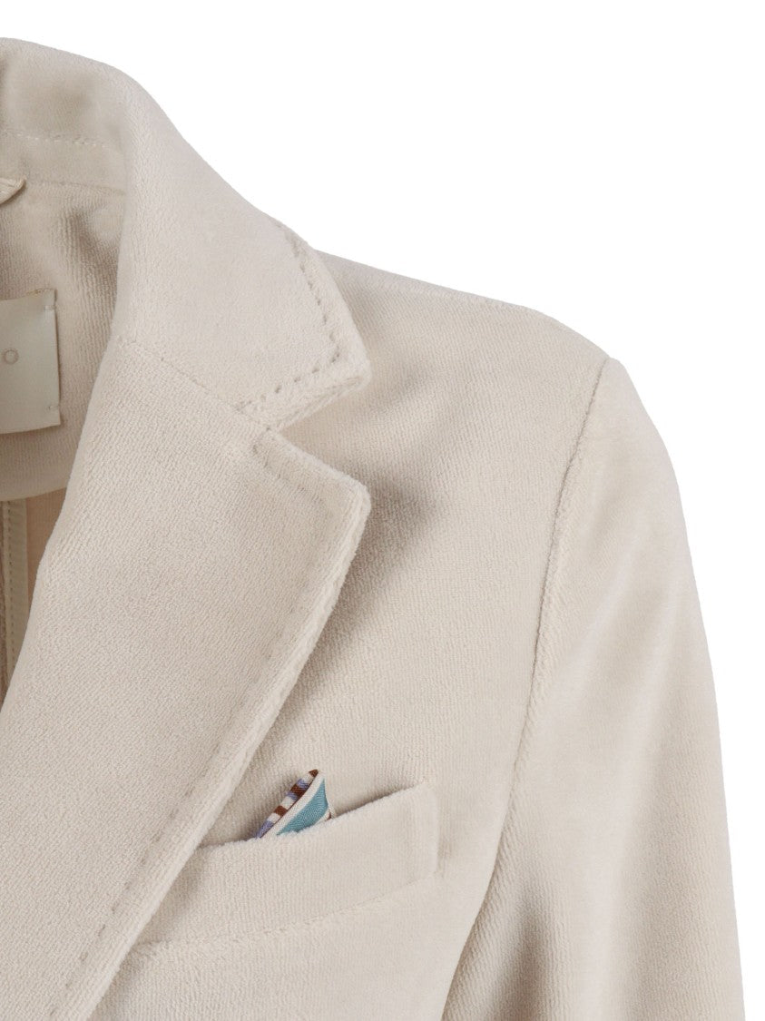 Circolo 1901 Tailored Slim Fit Jacket With Notched Lapel And Buttoned Cuffs