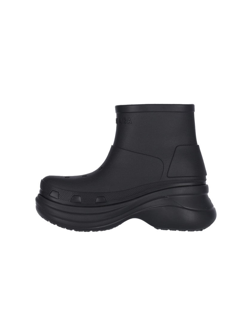 Balenciaga Rubber Ankle Boots – Black